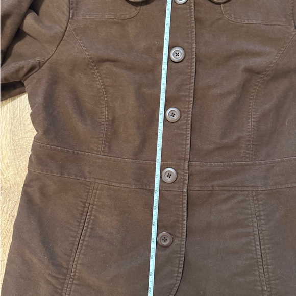 Vintage L.L. Bean Women's Chocolate Brown Cotton Coat - Picture 7 of 12